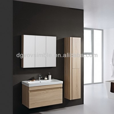 Dongguan factory bathroom cabinet with CUPC ceramic wash basin